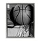 Stupell Industries Basketball Sport Still Life Framed Floater Canvas Wall Art Design by Daphne Polselli